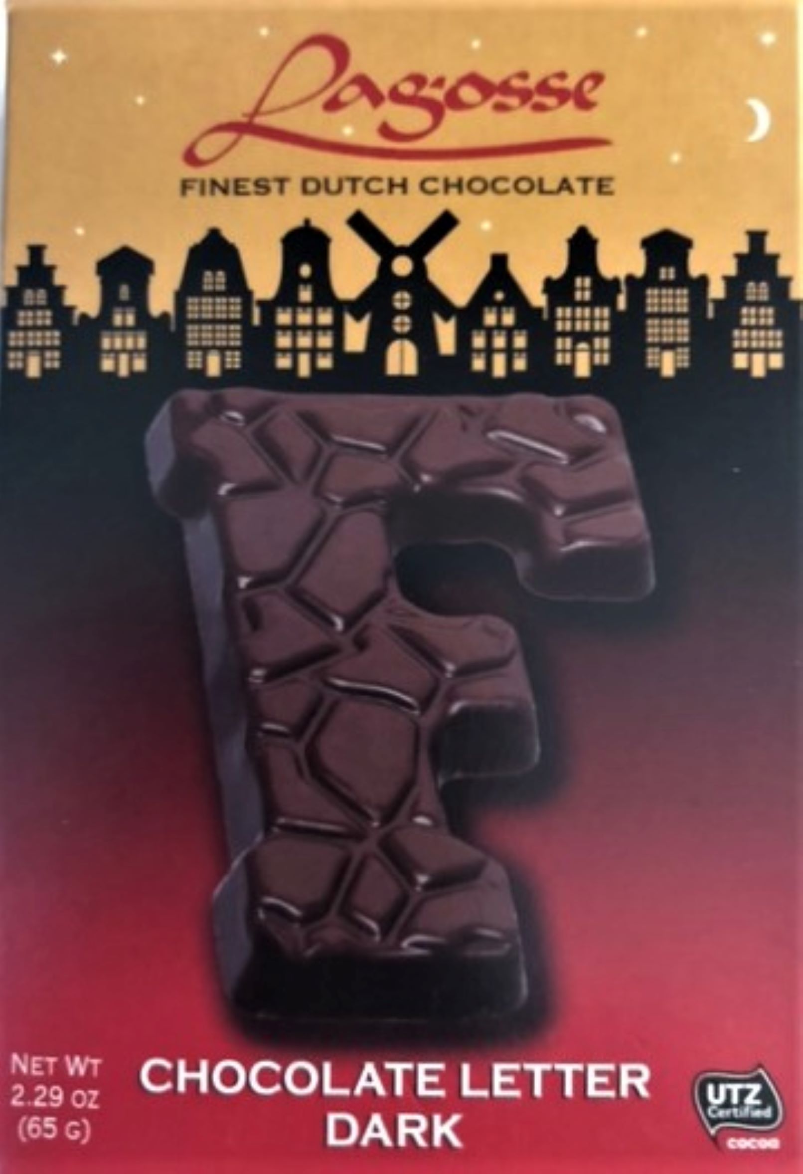 Chocolate Letter F - Dark